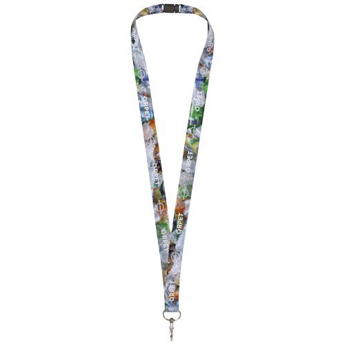 Lanyard Addie in PET riciclato con stampa in sublimazione e sgancio di sicurezza