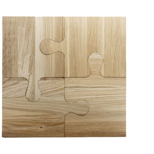 Tagliere in rovere con design puzzle SCX.design K05